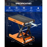 Orion Motor Tech Motorbrug / Liftkrik Oranje 95-370 mm, 500 kg capaciteit