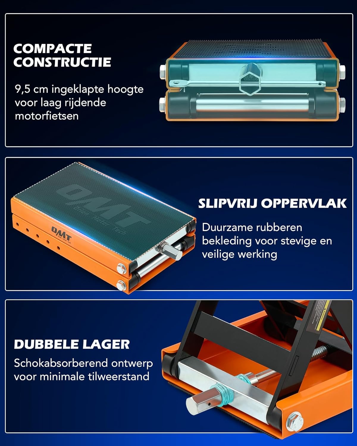 Orion Motor Tech Motorbrug / Liftkrik Oranje 95-370 mm, 500 kg capaciteit