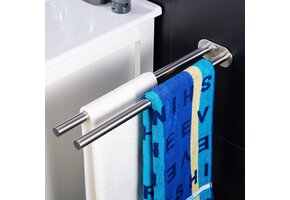 Dubbele Handdoekhouder RVS Geborsteld 40cm - 69% Korting