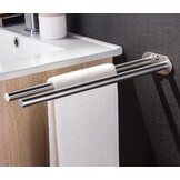 Dubbele Handdoekhouder RVS Geborsteld - 40cm Wandmontage