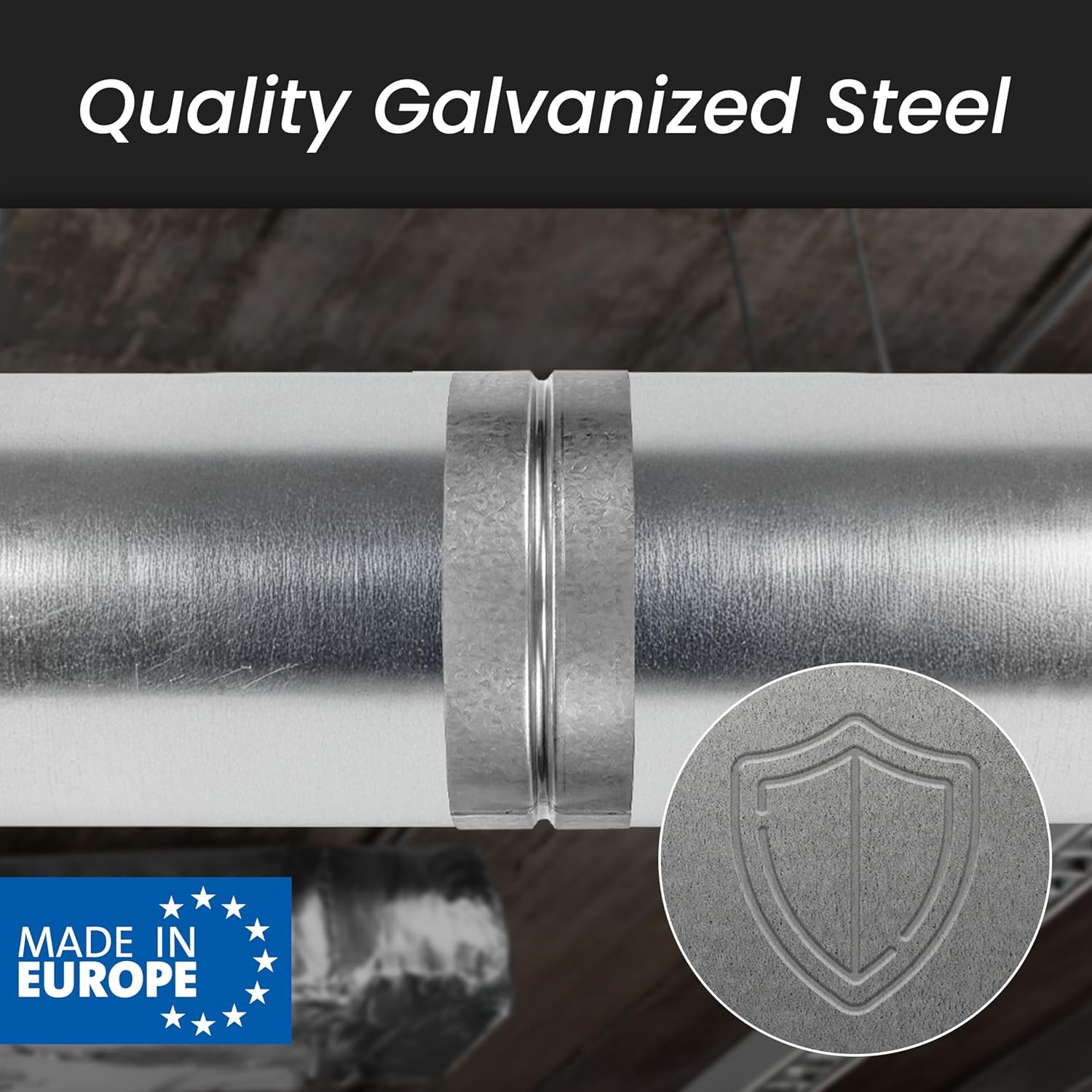 Ventilatiekanaal Connector 4 inch | Gegalvaniseerd Staal | 76% Korting