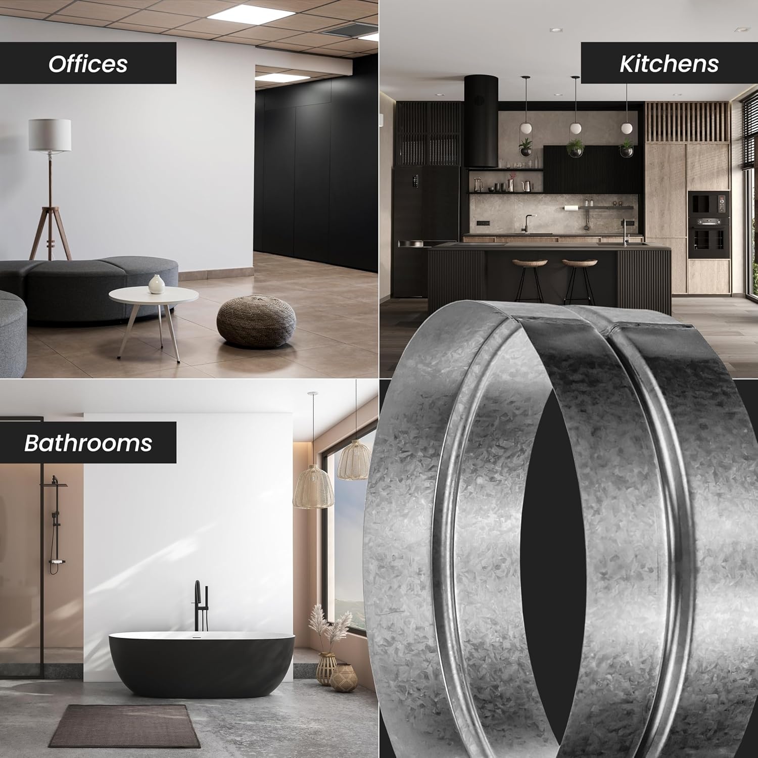 Ventilatiekanaal Connector 4 inch | Gegalvaniseerd Staal | 76% Korting