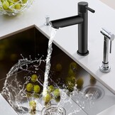 Kraan Badkamer Zwart, Koudwaterkraan Gastentoilet, Kraan Alleen Voor Koud Water Met RVS Moeren 304 Aansluitslang Koudwaterkraan, Voor Koudwaterkraan Gastentoilet Voor Badkamer