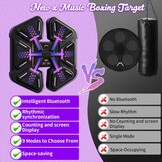 Muziekboksmachine, muziekboksmachine met bokshandschoenen, led-wandgemonteerde boksdoel, met 9 snelheidsmodi en telmodus