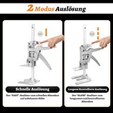 Arbeidsbesparende arm, 2-delige arm handgereedschapheffer met langzame en snelle heffunctie, tot 400KG, meubellifter, hefapparaat voor meubels, deur, kast, gipsplaat, tegellifter