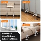 Arbeidsbesparende arm, 2-delige arm handgereedschapheffer met langzame en snelle heffunctie, tot 400KG, meubellifter, hefapparaat voor meubels, deur, kast, gipsplaat, tegellifter