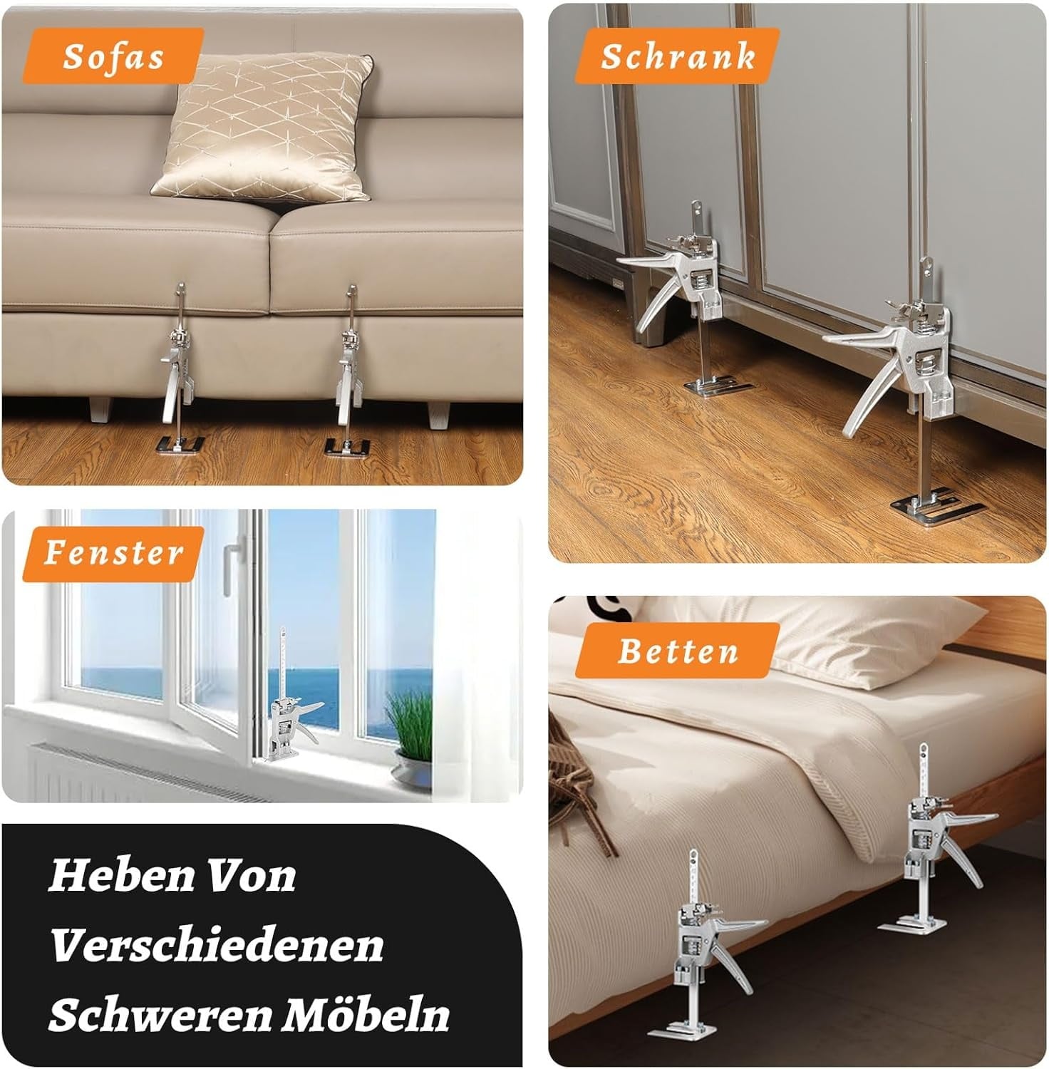 Arbeidsbesparende arm, 2-delige arm handgereedschapheffer met langzame en snelle heffunctie, tot 400KG, meubellifter, hefapparaat voor meubels, deur, kast, gipsplaat, tegellifter