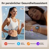 Smartwatch dames en heren met AMOLED display en telefoonfunctie - Goud