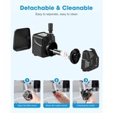 Dompelbare waterpomp, 25W (400GHP 1000L/H) Dompelpomp, Ultra-stille waterpomp, 2 sproeiers, 1,5M slang, 2m hoge lift, voor fonteinpompen, vistank, vijver, hydrocultuur