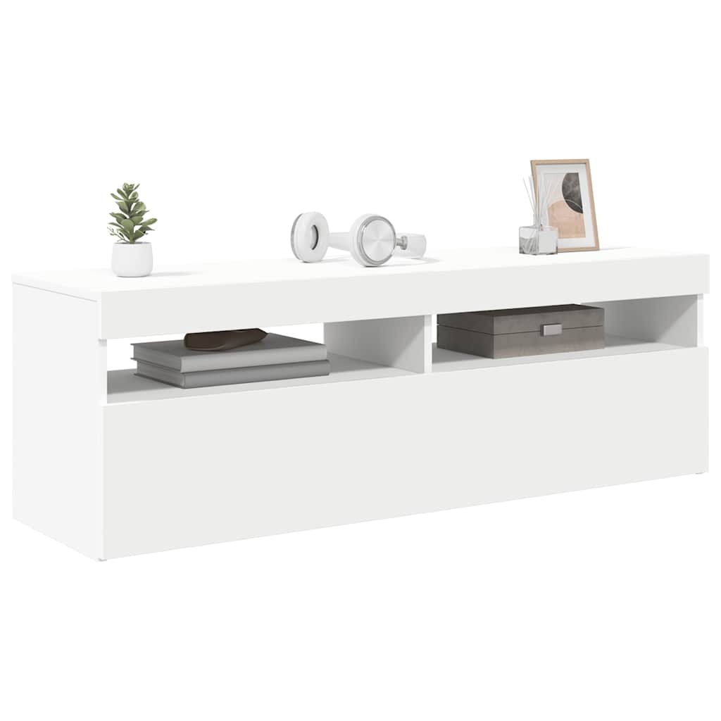 vidaXL Tv-meubel met LED-verlichting 120x35x40 cm wit