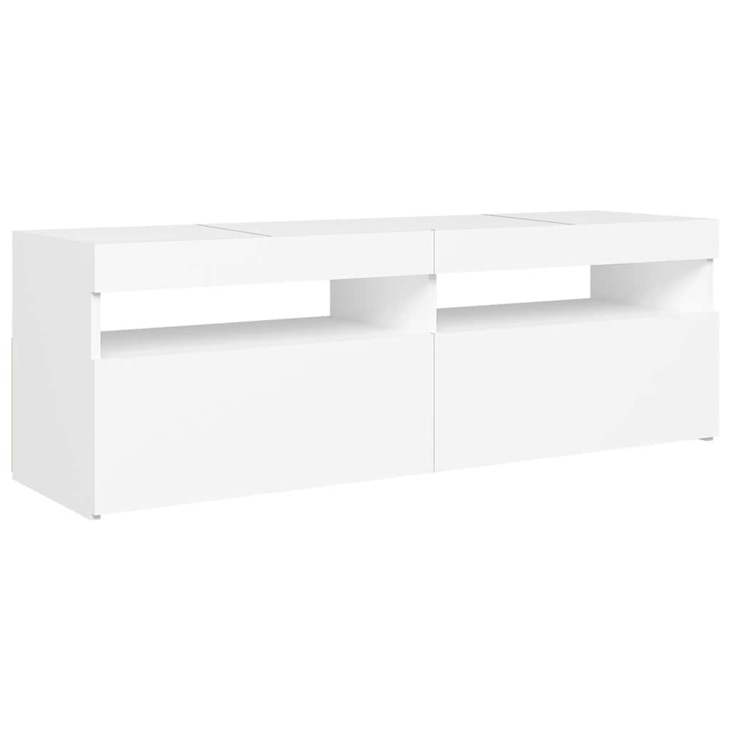 vidaXL Tv-meubel met LED-verlichting 120x35x40 cm wit