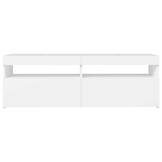 vidaXL Tv-meubel met LED-verlichting 120x35x40 cm wit