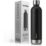 Nordiqo Roestvrijstalen Waterfles 1L - Zwart (2-Pack) | Compatibel met Aarke Carbonator 3 & SodaStream