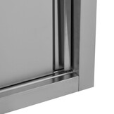 vidaXL Keukenwandkast met schuifdeuren 120x40x50 cm roestvrij staal