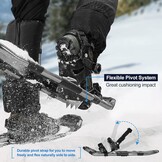 Odoland 4-in-1 Sneeuwschoen Set voor Dames en Heren - Inclusief Stokken, Gaiters en Tas - Verkrijgbaar in 54cm/63cm/76cm