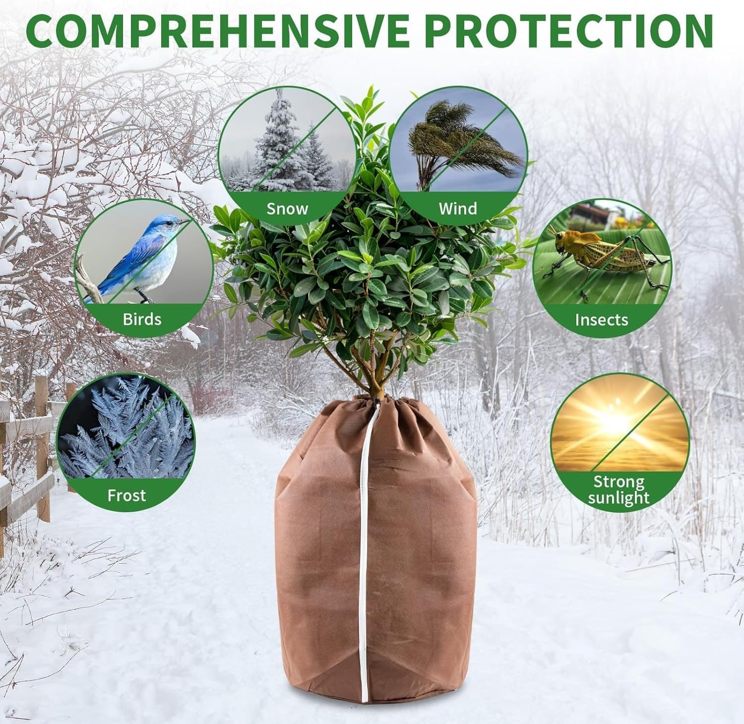2x Plantenhoes Winter: Warm, Waterdicht, 45x55cm
