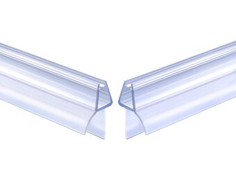 Douchedeur Afdichting 2 x 80 cm voor 4/5/6 mm Glasdikte Transparant