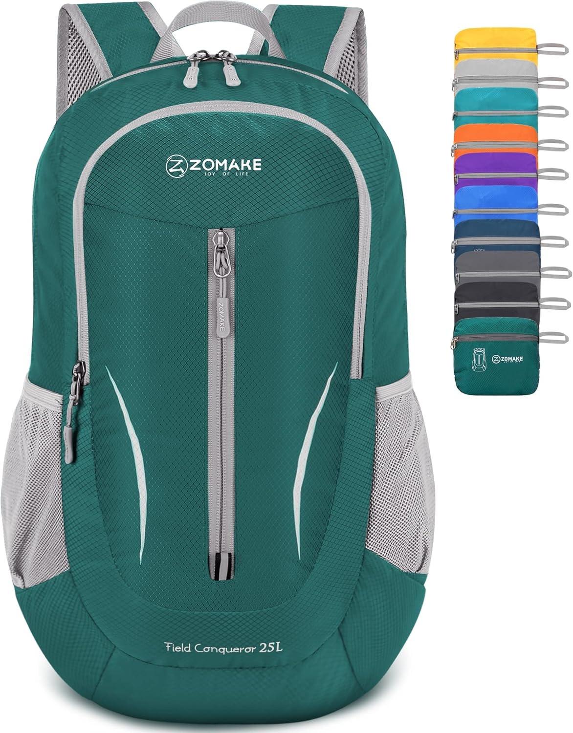 ZOMAKE Ultra Lichtgewicht Opvouwbare Rugzak 25L,Kleine Rugzak Waterdichte Wandelrugzak,Pakbare Rugzak voor Dames En Heren,Outdoor Wandelen Camping Wandelen Reizen