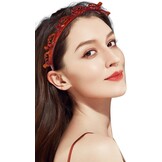 Haarbanden met Clips Rood (Set van 2) - 73% Korting