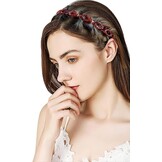 Haarbanden met Clips Rood (Set van 2) - 73% Korting