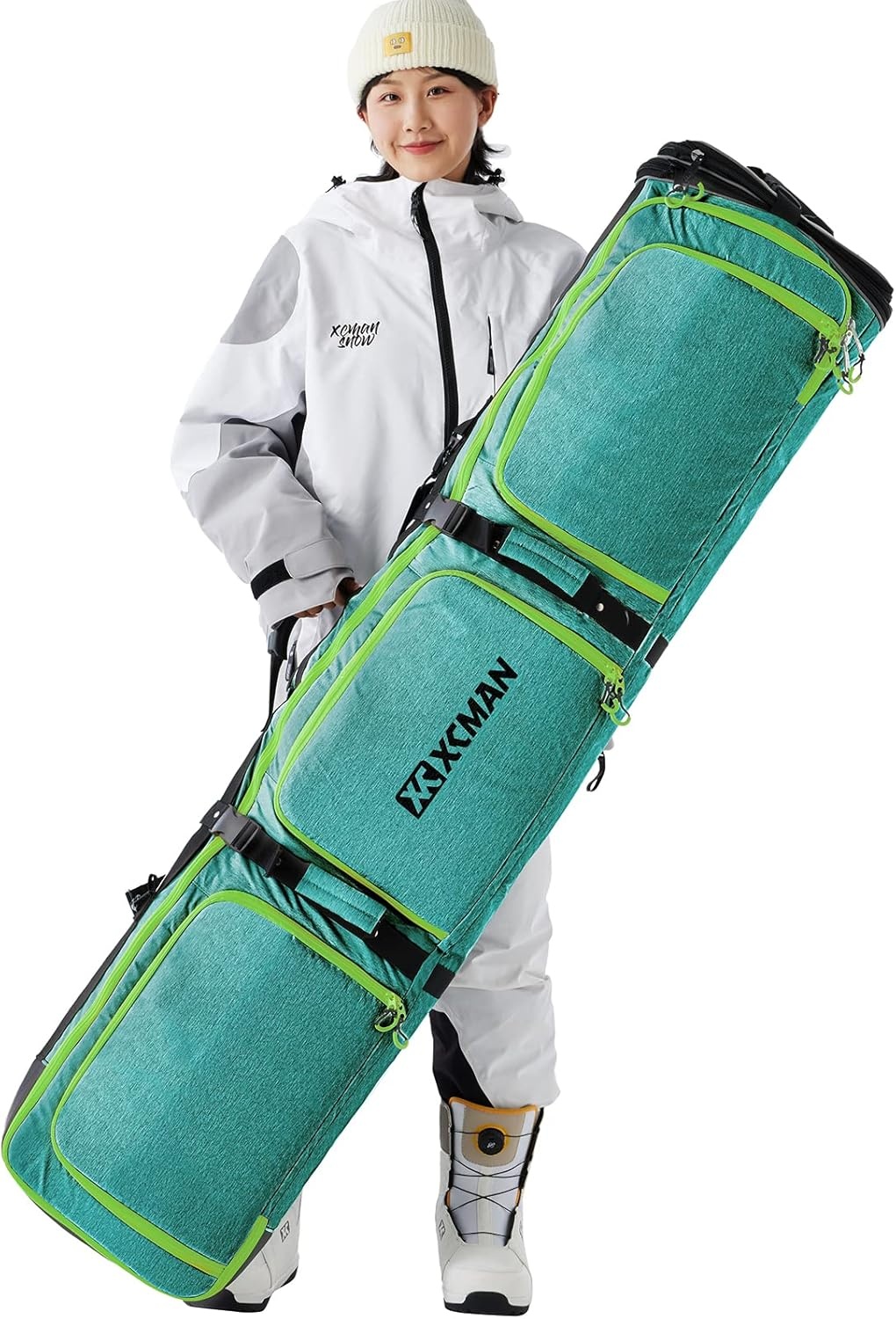 XCMAN Gewatteerde Snowboardtas - Verstelbaar 160-190 cm - Marineblauw