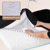 EHEYCIGA Orthopedisch Hondenbed Middelgrote Honden, Memory Foam Wasbaar en Waterdicht Hondenmand met 4 Randen, Hondenbank Hondenbank Antislip, Zwart, 106.5x76x18.5 cm