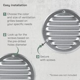 Vent Systems Rooster 4 Inch Gegalvaniseerd Staal - Set van 2 - Inbouw Insectenhor
