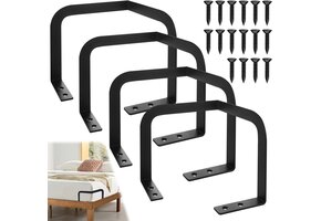 Antislip Matten voor Matrasstabilisatie | Set van 4 | Zwart | 53% Korting