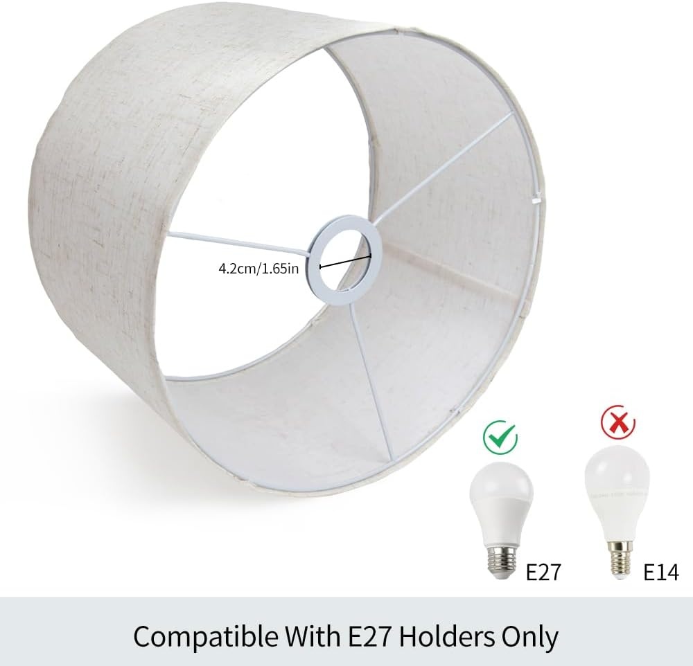 Linnen Lampenkap 30cm Wit - Zachte Sfeer, 75% Korting