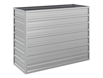 vidaXL Plantenbak verhoogd 100x40x77 cm gegalvaniseerd staal zilver