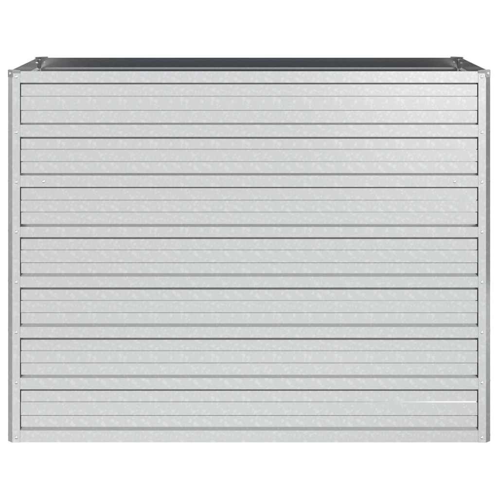 vidaXL Plantenbak verhoogd 100x40x77 cm gegalvaniseerd staal zilver