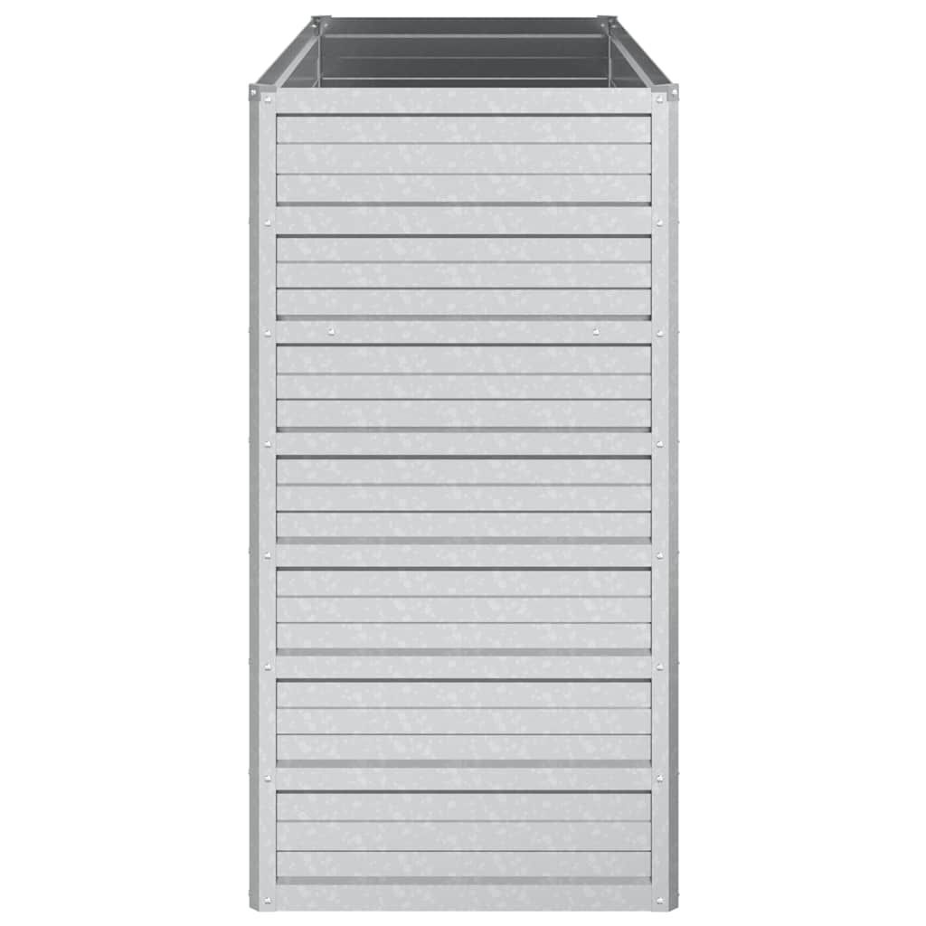 vidaXL Plantenbak verhoogd 100x40x77 cm gegalvaniseerd staal zilver