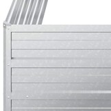 vidaXL Plantenbak verhoogd 100x40x77 cm gegalvaniseerd staal zilver