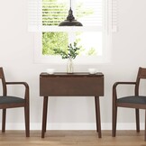 vidaXL Eettafel bruin massief hout rubber