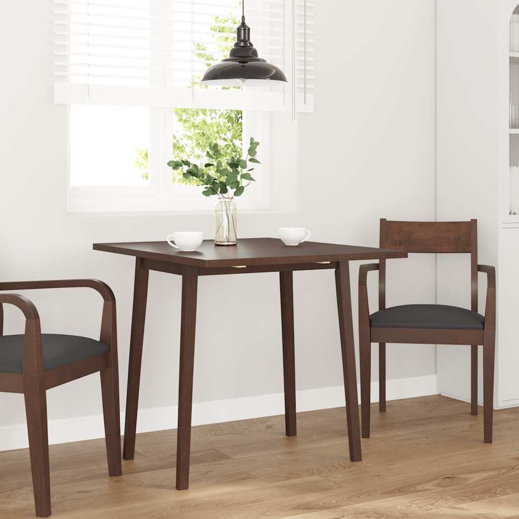 vidaXL Eettafel bruin massief hout rubber