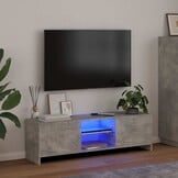 vidaXL Tv-meubel met LED-verlichting 120x30x35,5 cm betongrijs