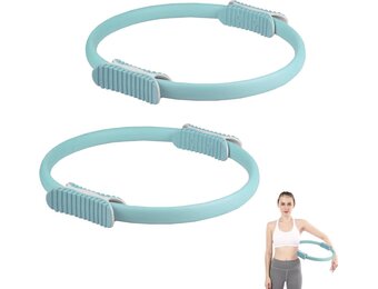 MAGIC SELECT Pilatesring voor training, yoga-ring met dubbele handgreep, pilatescirkel voor weerstand en flexibiliteit, magische banden voor benen en armen