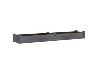 vidaXL Plantenbak verhoogd met voering 240x45x25 cm vurenhout grijs