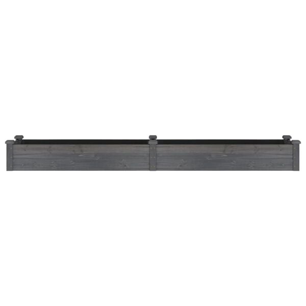 vidaXL Plantenbak verhoogd met voering 240x45x25 cm vurenhout grijs