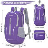 ZOMAKE Ultra Lichtgewicht Opvouwbare Rugzak 25L,Kleine Rugzak Waterdichte Wandelrugzak,Pakbare Rugzak voor Dames En Heren,Outdoor Wandelen Camping Wandelen Reizen