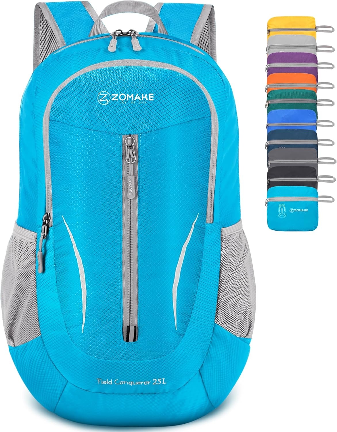 ZOMAKE Ultra Lichtgewicht Opvouwbare Rugzak 25L,Kleine Rugzak Waterdichte Wandelrugzak,Pakbare Rugzak voor Dames En Heren,Outdoor Wandelen Camping Wandelen Reizen