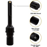 SDS Max Adapter voor Kernboor met 1-1/4" UNC schroefdraad - 190mm