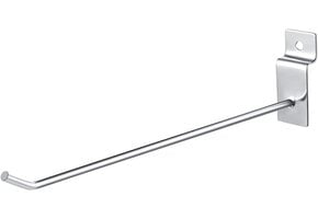uyoyous Lamellenwandhaken, 30 cm, 4,2 mm dik, metalen wandhaken, displayhaak, lamellenwand, slingwall-haken, accessoires voor winkel, garage, detailhandel, 100 stuks
