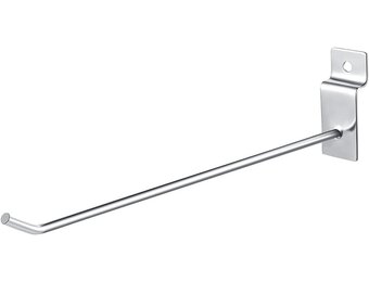 uyoyous Lamellenwandhaken, 30 cm, 4,2 mm dik, metalen wandhaken, displayhaak, lamellenwand, slingwall-haken, accessoires voor winkel, garage, detailhandel, 100 stuks