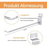 uyoyous Lamellenwandhaken, 30 cm, 4,2 mm dik, metalen wandhaken, displayhaak, lamellenwand, slingwall-haken, accessoires voor winkel, garage, detailhandel, 100 stuks