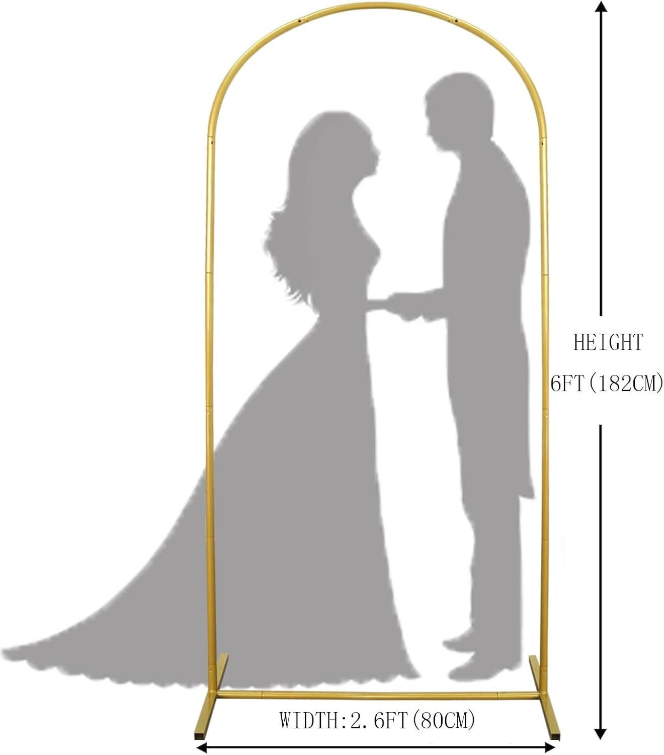 1,8 m bruiloftsboog - elegante bruiloftsboog voor ceremonie, perfect voor bruiloften, tuinfeesten en feesten