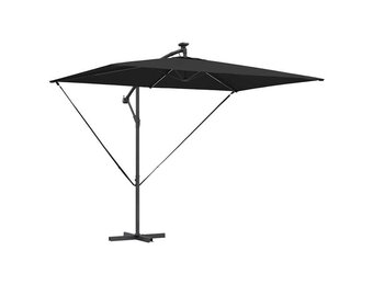 vidaXL Cantilever Banana Parasol Zwart 294 x 200 x 254 cm