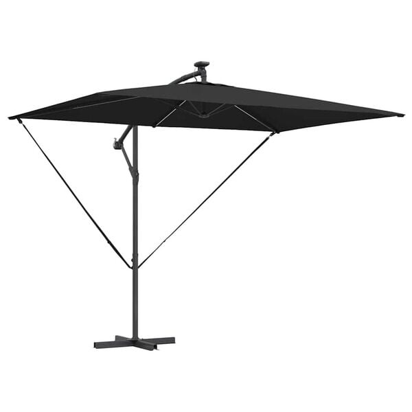 vidaXL Cantilever Banana Parasol Zwart 294 x 200 x 254 cm