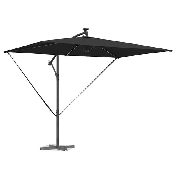 vidaXL Cantilever Banana Parasol Zwart 294 x 200 x 254 cm