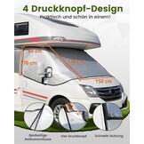 Camper Windschermhoes Zilver met Rits voor Fiat Ducato, Peugeot Boxer, Citroën Jumper X250/290 (2006-2024)
